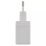 EMOS V02G20 fehér GaN USB töltő 20 W, USB-C és USB-A kimenettel