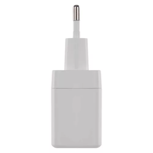 EMOS V02G20 fehér GaN USB töltő 20 W, USB-C és USB-A kimenettel