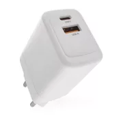 EMOS GaN PD 45 W univerzális USB töltő, fehér, USB-C és USB-A, V04G45