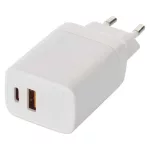 EMOS GaN PD 45 W univerzális USB töltő, fehér, USB-C és USB-A, V04G45