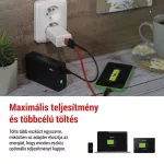 EMOS GaN PD 45 W univerzális USB töltő, fehér, USB-C és USB-A, V04G45