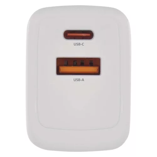 EMOS GaN PD 45 W univerzális USB töltő, fehér, USB-C és USB-A, V04G45