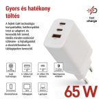 EMOS V05G65, EMOS Univerzális USB töltő GaN PD 65 W max.