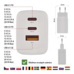 EMOS V05G65, EMOS Univerzális USB töltő GaN PD 65 W max.