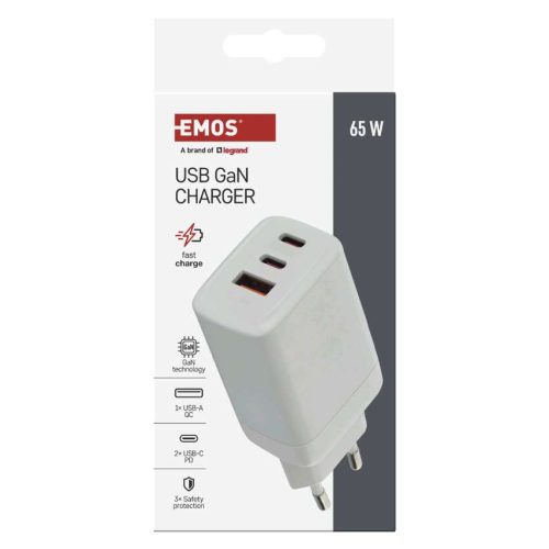 EMOS V05G65, EMOS Univerzális USB töltő GaN PD 65 W max.