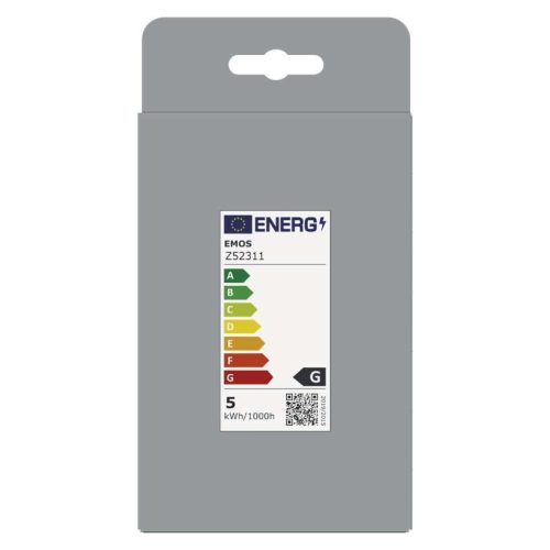 EMOS Z52311, LED izzó DECO SMOKED G95 / E27 / 4,5 W (19 W) / 180 lm / flame