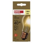 EMOS Z55032, LED izzó Vintage A60 / E27 / 4,5 W (40 W) / 420 lm / Meleg fehér