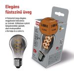 EMOS Z55311, LED izzó DECO SMOKED A60 / E27 / 4,5 W (19 W) / 180 lm / flame