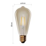 EMOS Z57032, LED izzó Vintage ST64 / E27 / 4,5 W (40 W) / 420 lm / Meleg fehér