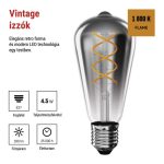 EMOS Z57311, LED izzó DECO SMOKED ST64 / E27 / 4,5 W (19 W) / 180 lm / flame