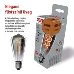 EMOS Z57311, LED izzó DECO SMOKED ST64 / E27 / 4,5 W (19 W) / 180 lm / flame