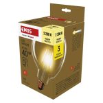 EMOS Z58032, LED izzó Vintage G125 / E27 / 4,5 W (40 W) / 420 lm / Meleg fehér