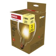   EMOS Z58032, LED izzó Vintage G125 / E27 / 4,5 W (40 W) / 420 lm / Meleg fehér