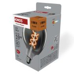 EMOS Z58311, LED izzó DECO SMOKED G125 / E27 / 4,5 W (19 W) / 180 lm / flame
