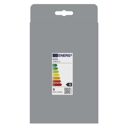 EMOS Z58311, LED izzó DECO SMOKED G125 / E27 / 4,5 W (19 W) / 180 lm / flame