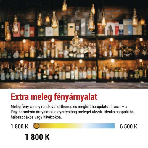 EMOS Z59D01, LED izzó DECO S123 / E27 / 3,5 W (14 W) / 130 lm / flame