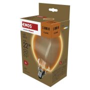   EMOS Z5BO11, LED izzó DECO G130OA / E27 / 4 W (22 W) / 220 lm / flame