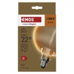 EMOS Z5BO11, LED izzó DECO G130OA / E27 / 4 W (22 W) / 220 lm / flame