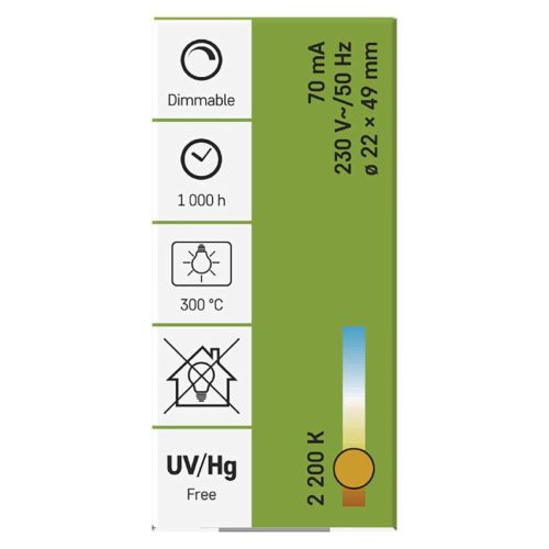 EMOS Z6915, Sütő izzó T22 / E14 / 15 W / 58 lm / 300 °C