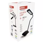 EMOS Eddy fekete LED asztali lámpa hajlékony nyakkal, Z7599B