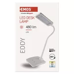 EMOS Eddy fehér LED asztali lámpa hajlékony nyakkal, Z7599W