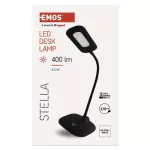 EMOS Stella fekete LED asztali lámpa, Z7602B