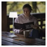 EMOS Katie fehér újratölthető LED asztali lámpa, Z7630W