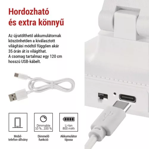 EMOS Z7631, AMY LED asztali lámpa, újratölthető