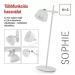 EMOS Z7635W, Sophie LED asztali lámpa, újratölthető, fehér