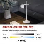 EMOS Z7635W, Sophie LED asztali lámpa, újratölthető, fehér