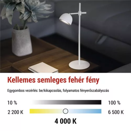 EMOS Z7635W, Sophie LED asztali lámpa, újratölthető, fehér