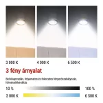 EMOS Abbie fehér újratölthető LED asztali lámpa, Z7636W