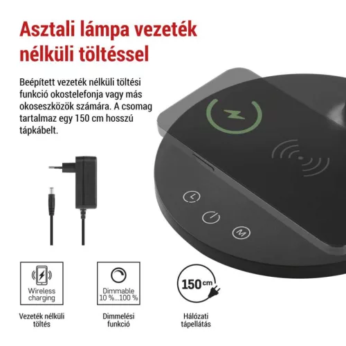 EMOS Z7637B, Oscar LED asztali lámpa, fekete