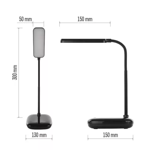 EMOS Z7638B, Molly LED asztali lámpa, fekete