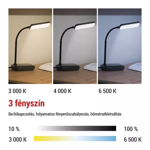 EMOS Z7638B, Molly LED asztali lámpa, fekete