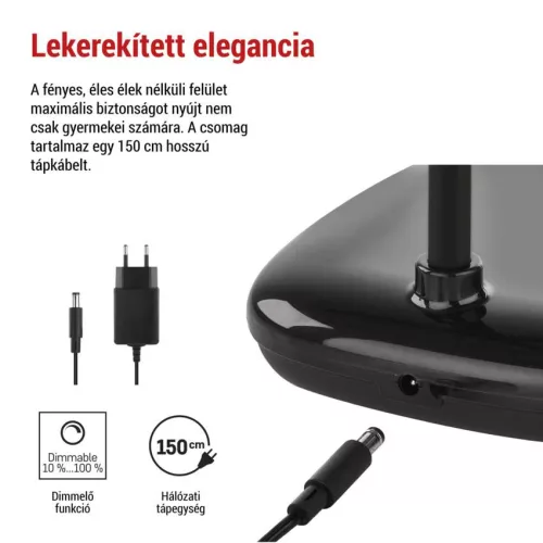EMOS Z7638B, Molly LED asztali lámpa, fekete