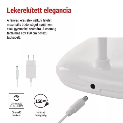 EMOS Z7638W, Molly LED asztali lámpa, fehér