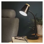 EMOS Tara fekete LED asztali lámpa hajlékony nyakkal, Z7641B