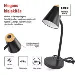 EMOS Tara fekete LED asztali lámpa hajlékony nyakkal, Z7641B
