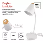 EMOS Tara fehér LED asztali lámpa hajlékony nyakkal, Z7641W