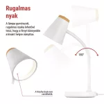 EMOS Tara fehér LED asztali lámpa hajlékony nyakkal, Z7641W