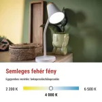EMOS Tara fehér LED asztali lámpa hajlékony nyakkal, Z7641W