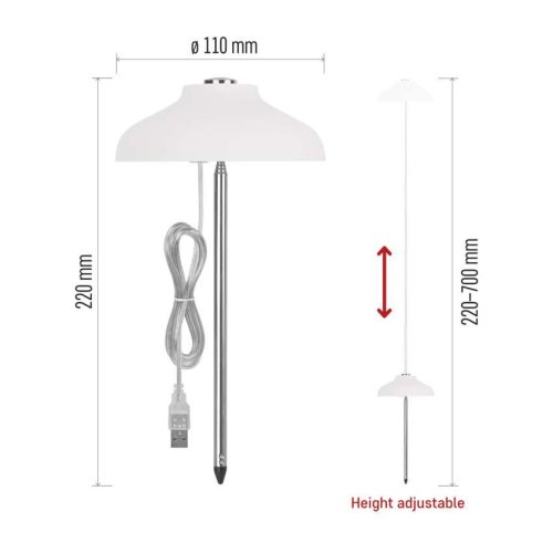 EMOS Z7901, LED növénynevelő lámpa, teljes spektrum, 15 LED, beltéri, időzítővel