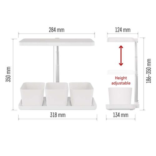 EMOS Z7904, LED növénynevelő lámpa, teljes spektrum, 30 LED, beltéri, időzítővel, dimmelhető