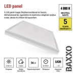 EMOS ZB1624, EMOS LED panel BAXXO beépíthetö 36W 4320lm IP20 természetes fehér UGR