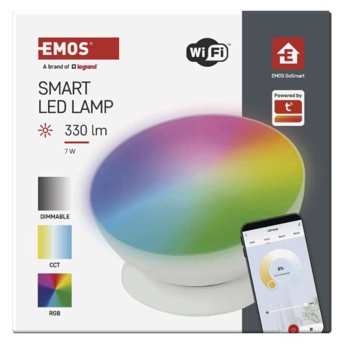 EMOS ZCW11WR, GoSmart LED hangulatlámpa, fehér, meleg fehér–hideg fehér/ RGB, WiFi