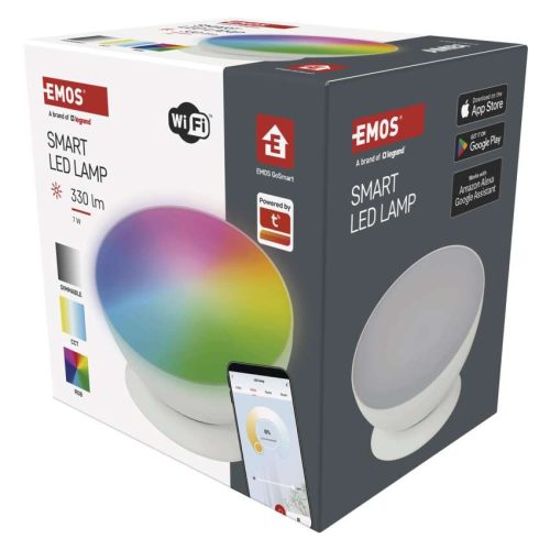 EMOS ZCW11WR, GoSmart LED hangulatlámpa, fehér, meleg fehér–hideg fehér/ RGB, WiFi