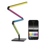 EMOS ZCW34BR, GoSmart LED állólámpa, fekete, 175 cm, meleg fehér / RGBIC WiFi