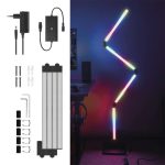 EMOS ZCW34BR, GoSmart LED állólámpa, fekete, 175 cm, meleg fehér / RGBIC WiFi