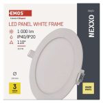 EMOS ZD1134, LED süllyesztett lámpatest NEXXO, kerek, fehér, 12W, meleg fehér